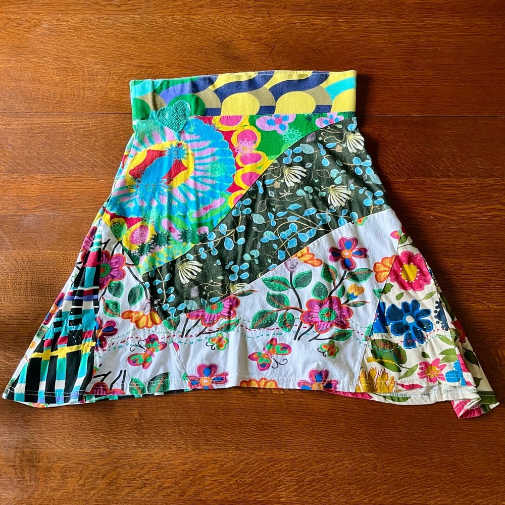 Vintage Desigual Colorful Floral Skirt